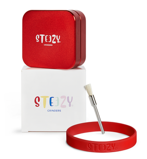 STEEZY® Pocket Grinder | 55mm | 2-teilig "Red Scarlett"