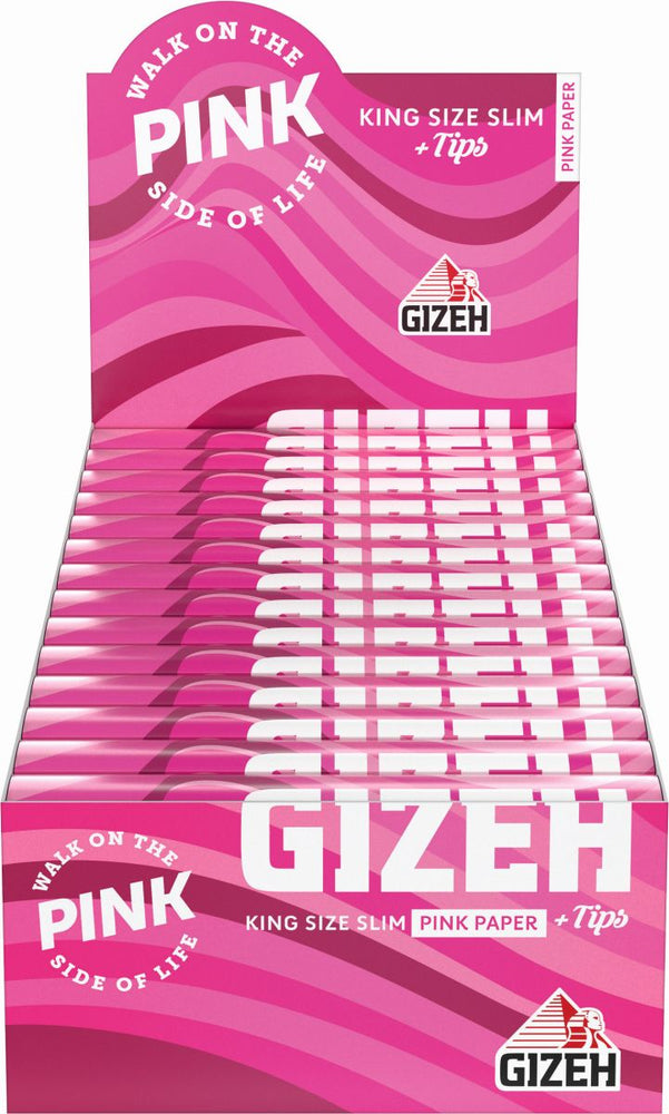 GIZEH Pink King Size Slim + TIPS 26er Box
