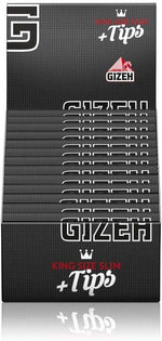 GIZEH Black King Size Slim + TIPS 26er Box